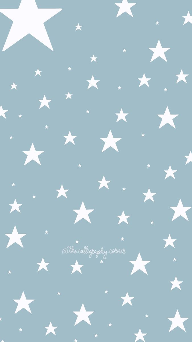 A blue background with white stars on it - Stars