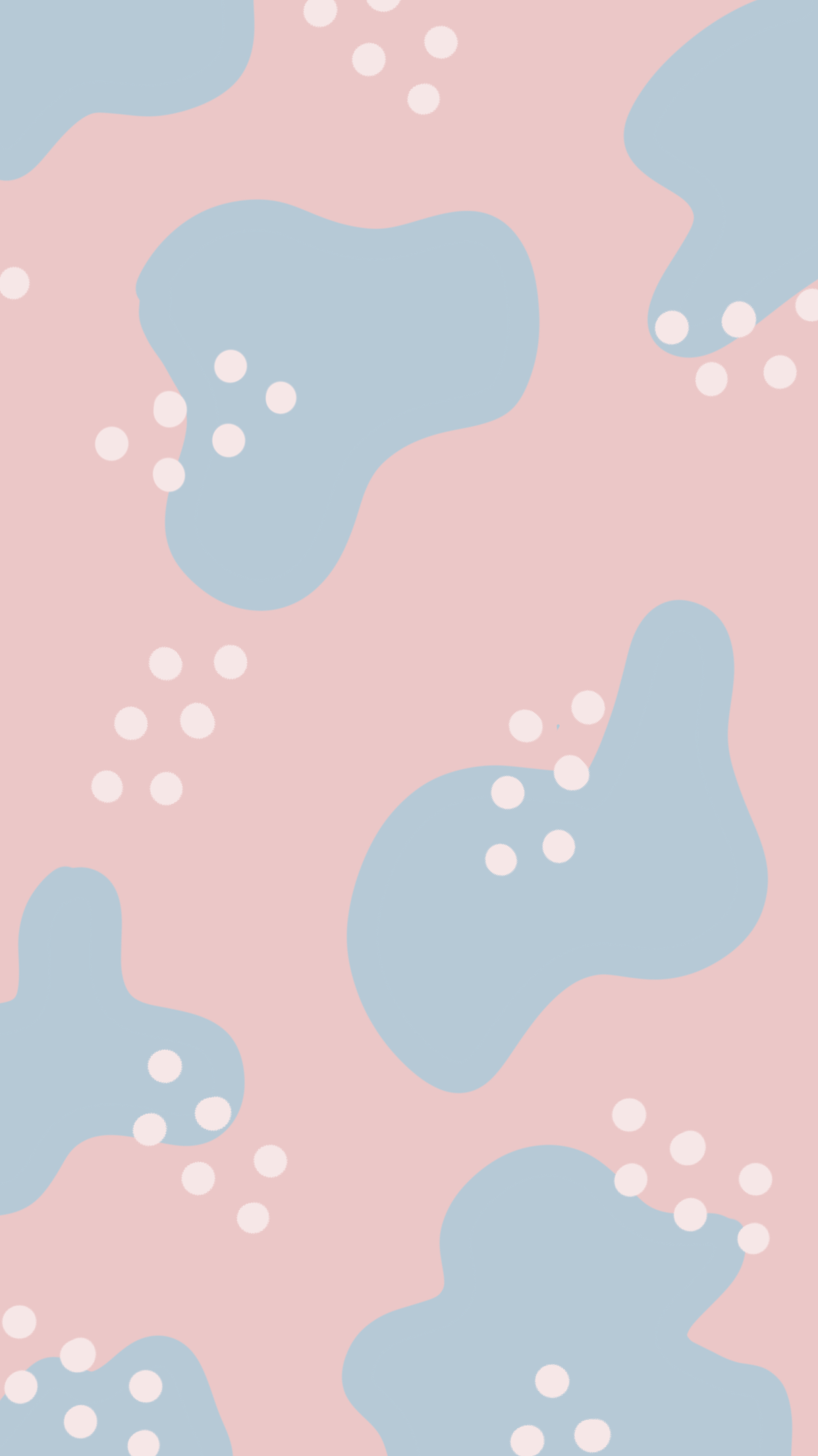 A blue and pink pattern with white dots - Candy, pattern