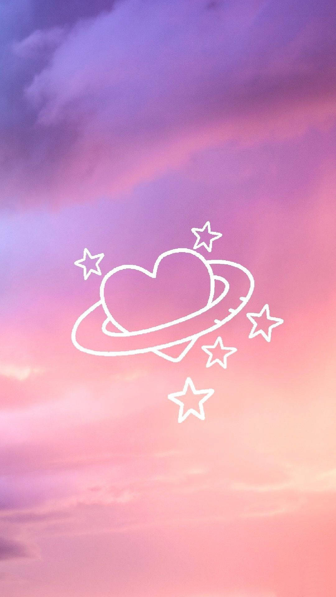 A heart shaped planet and stars in the sky - Stars, profile picture