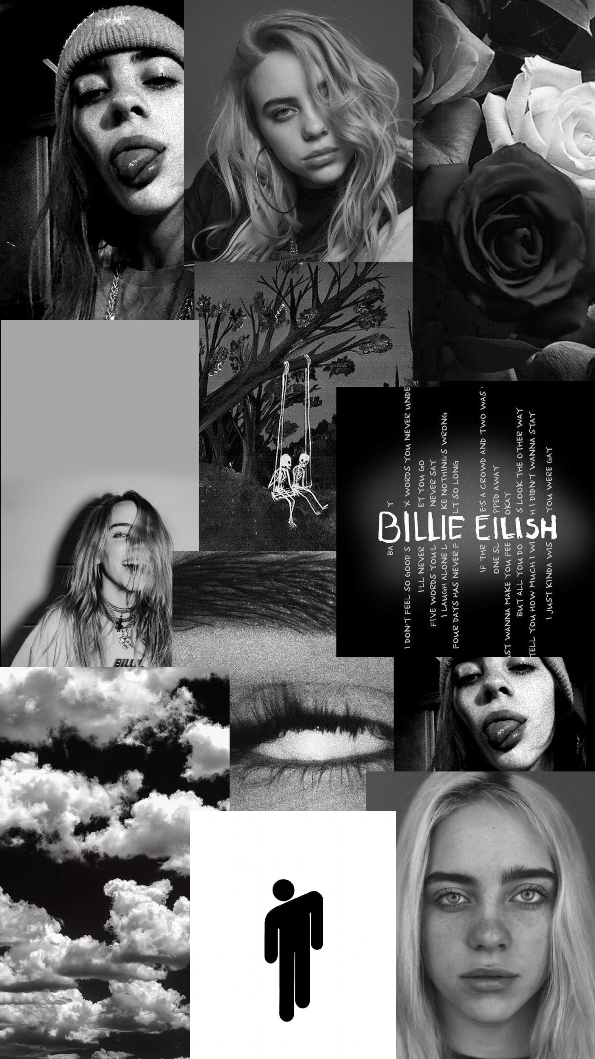 Billie Eilish black aesthetic background