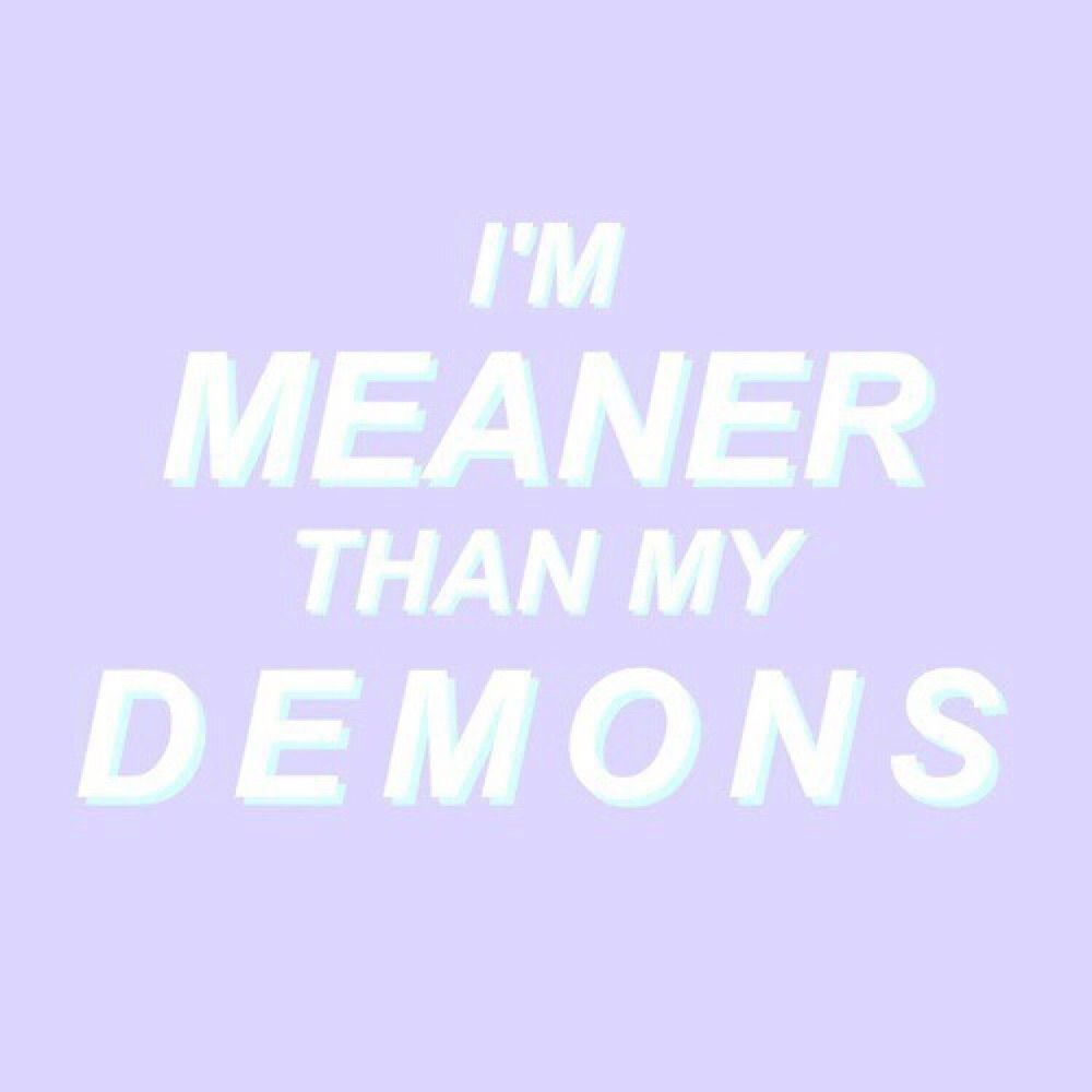 Free download Im meaner than my demons Pastel Goth Lavender aesthetic [1000x1000] for your Desktop, Mobile & Tablet. Explore Goth Aesthetic Wallpaper. Goth Wallpaper, Goth Wallpaper, Goth Background