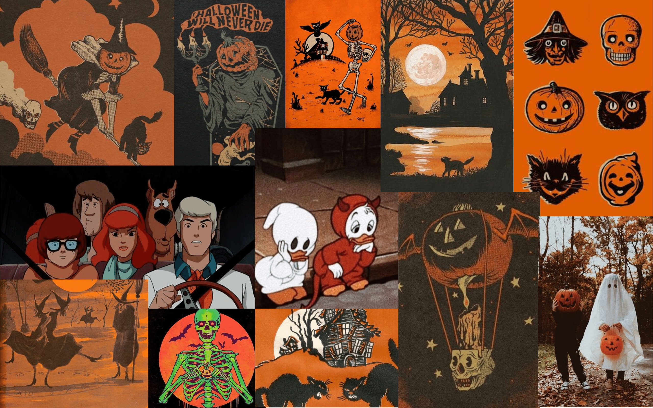 A collage of pictures with halloween themes - Halloween, Halloween desktop