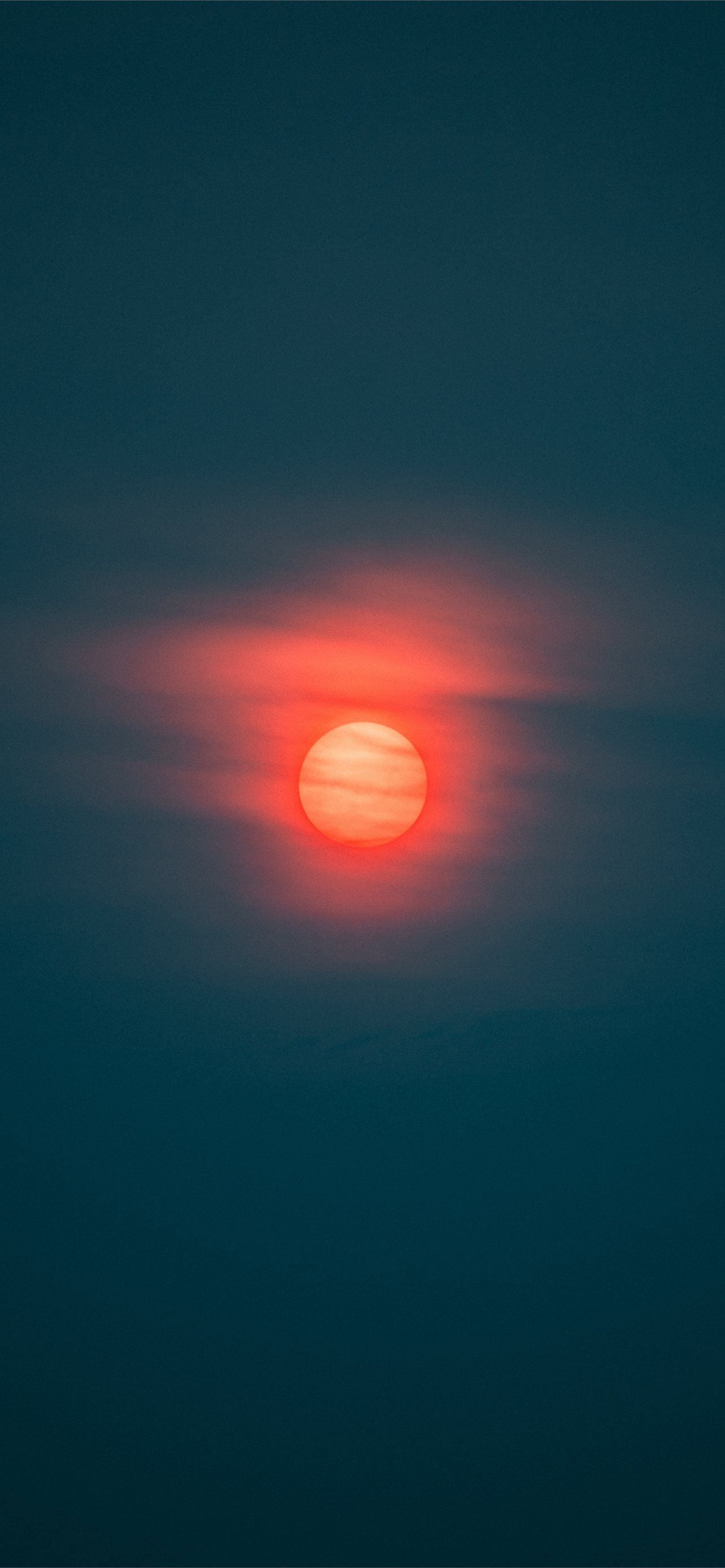 A red sun in a blue sky - Sun