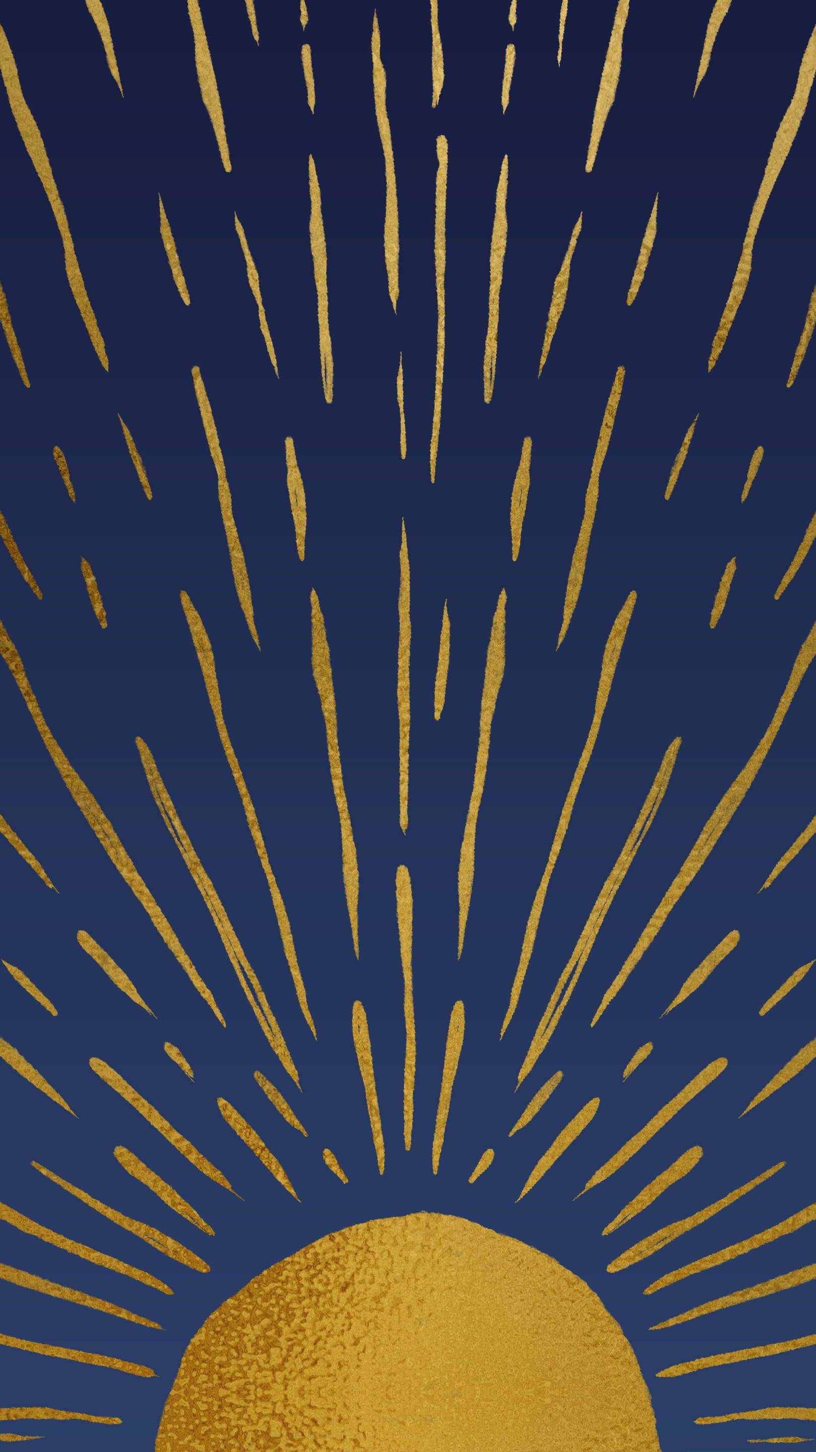 A poster of the sun with gold stars - Sun