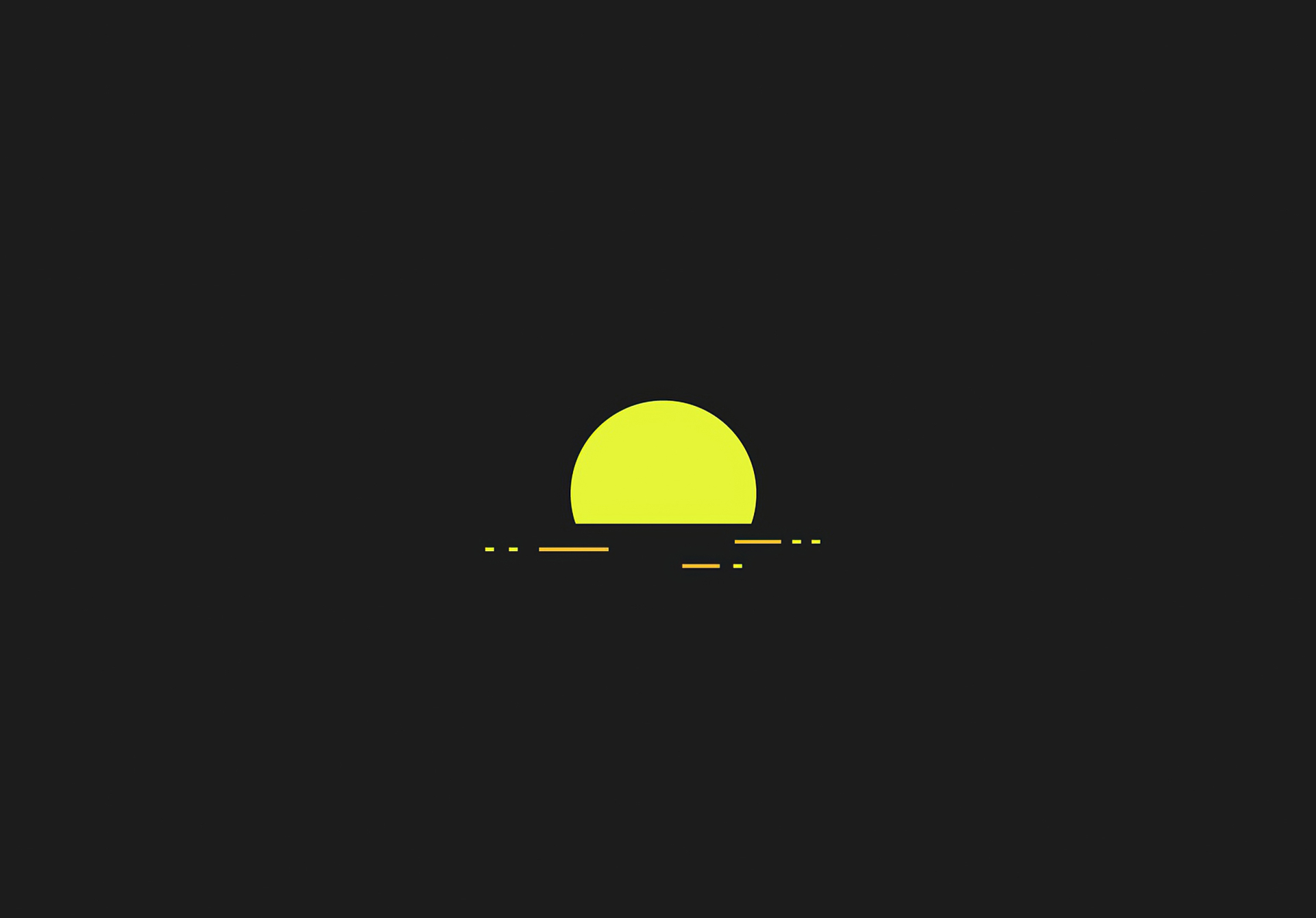 A yellow sun on a black background - Sun
