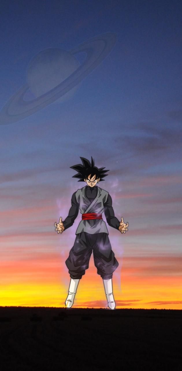 sunset goku black wallpaper