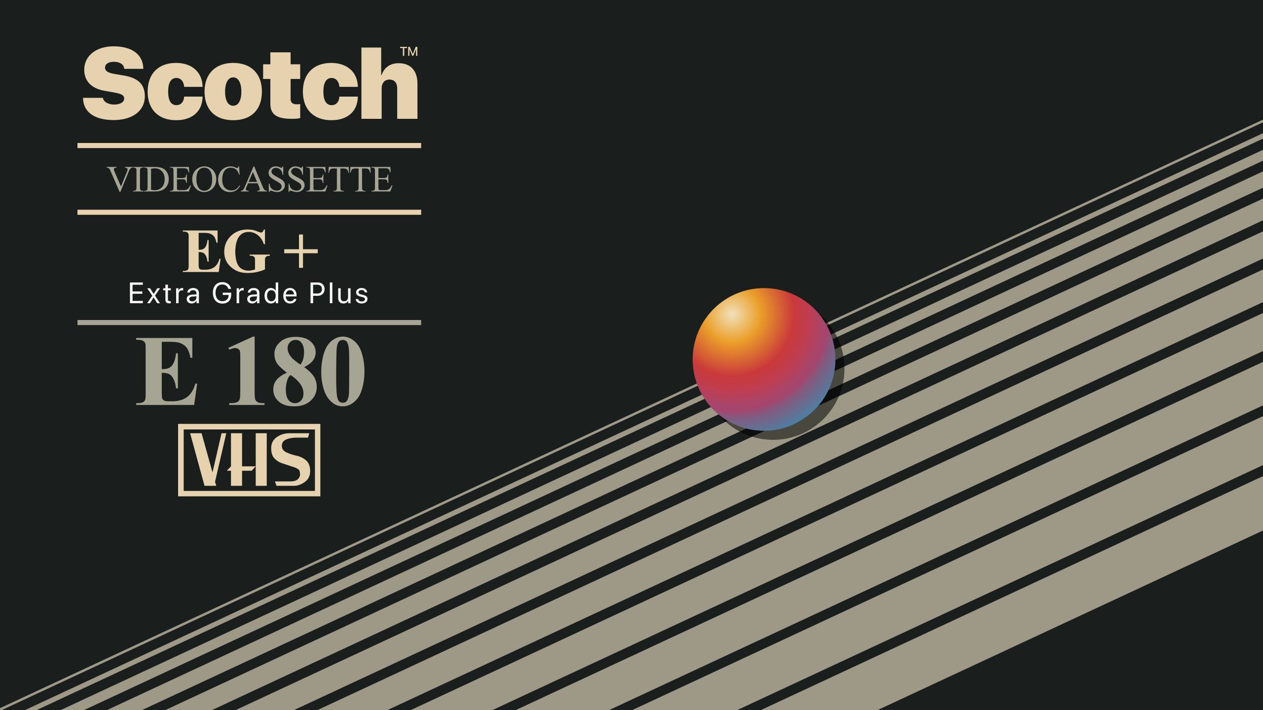 A Scotch VHS tape with a picture of an orange ball on it - VHS
