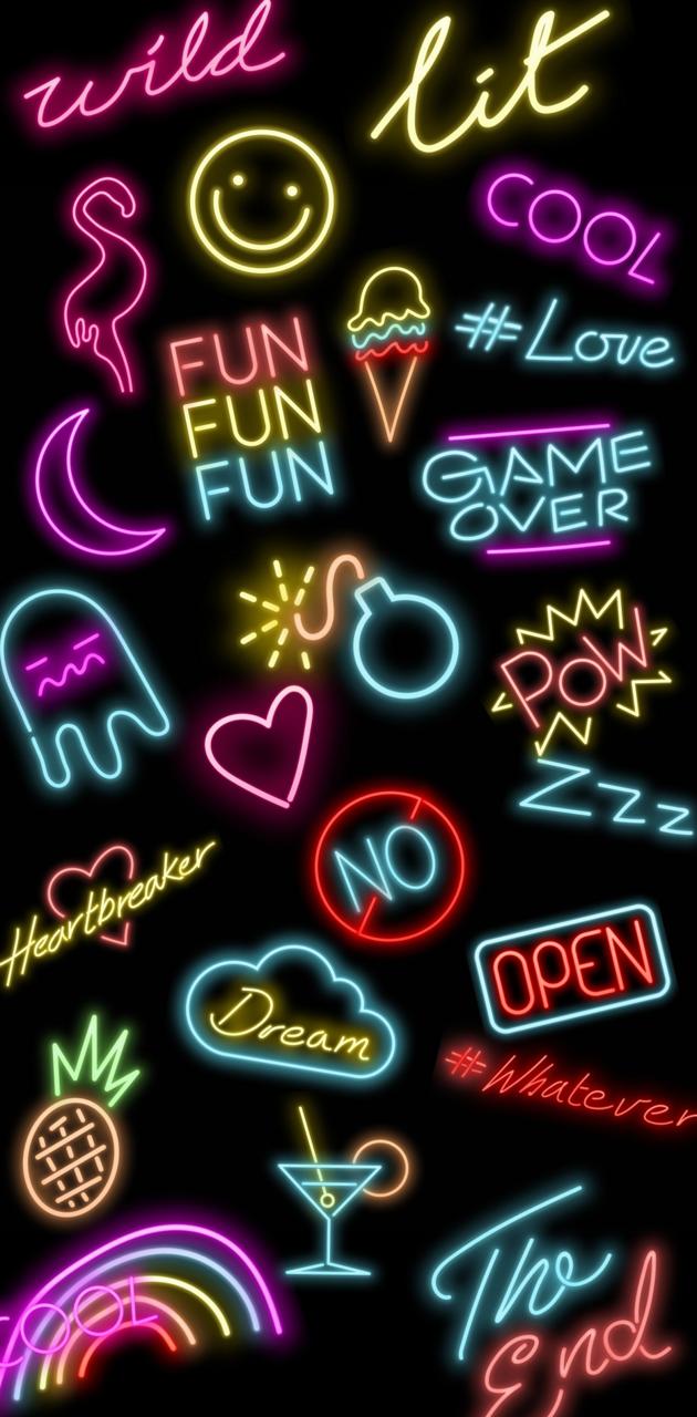 Neon sign wallpaper for your phone! - Neon
