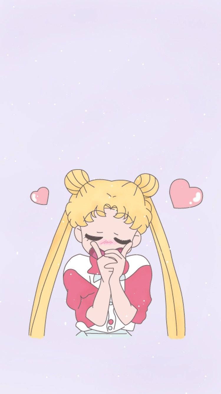 Download Hands Together Usagi Sailor Moon iPhone Wallpaper