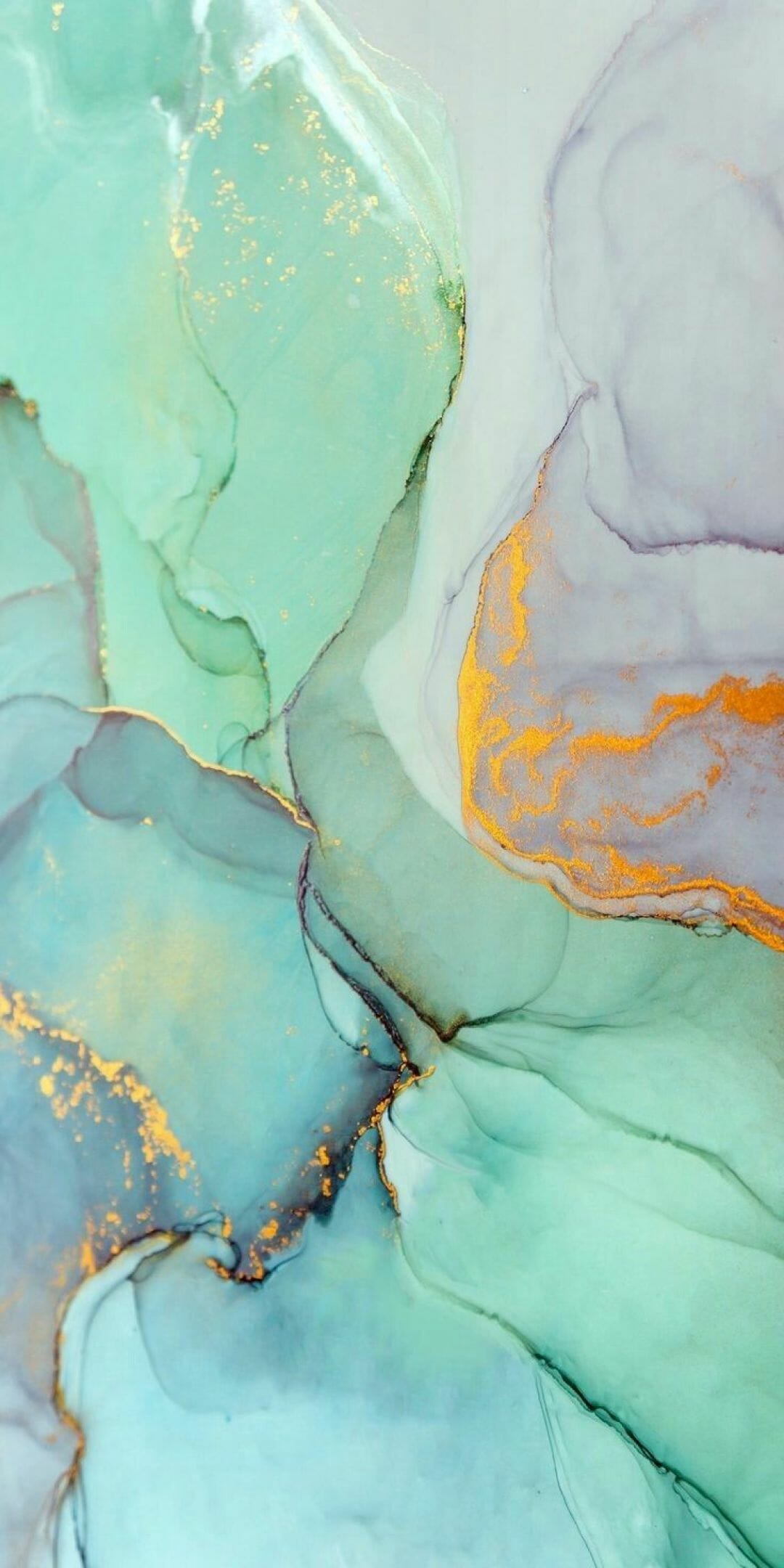 A close up of some blue and green paint - Teal, marble, turquoise, aqua