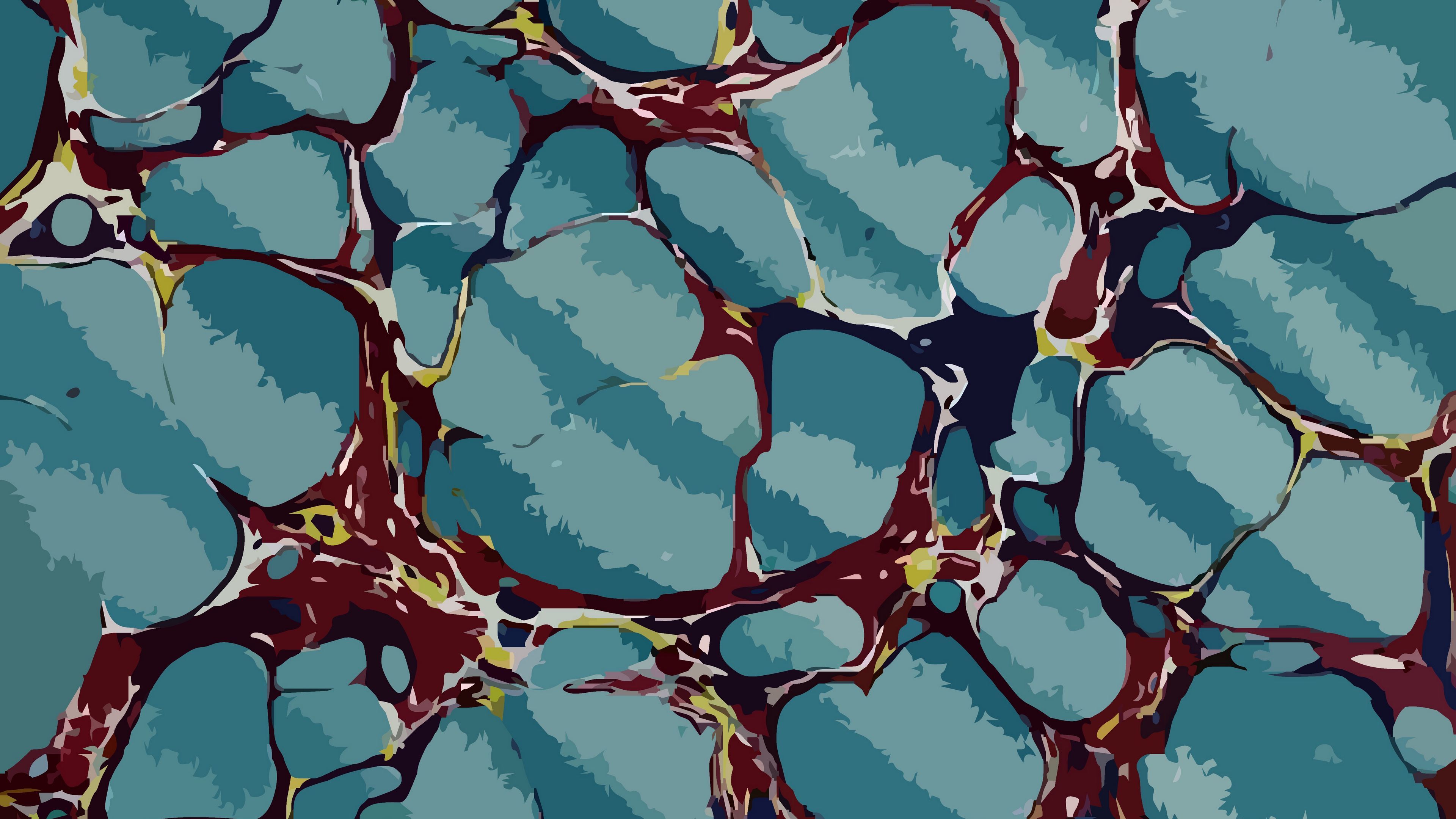 A digital artwork with a blue and brown background - Marble