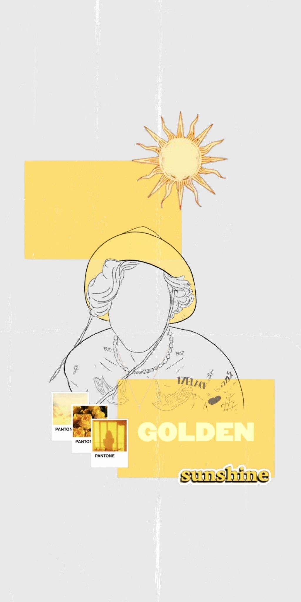 A poster with the words golden sunshine - Harry Styles