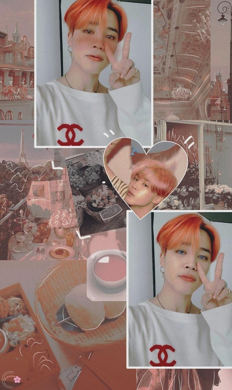 Jimin Aesthetic Pink Wallpaper