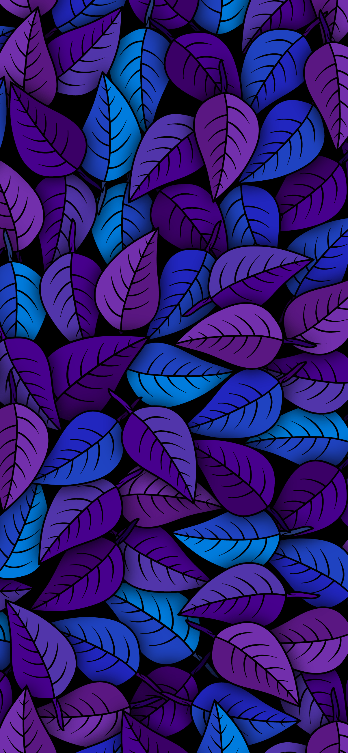 A seamless pattern of purple leaves - Leaves, pattern