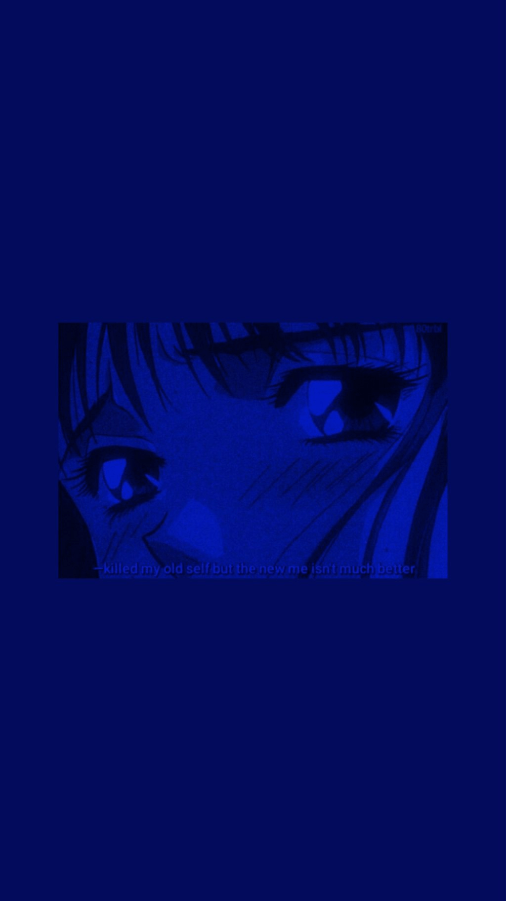 Aesthetic Dark Blue Anime Wallpaper
