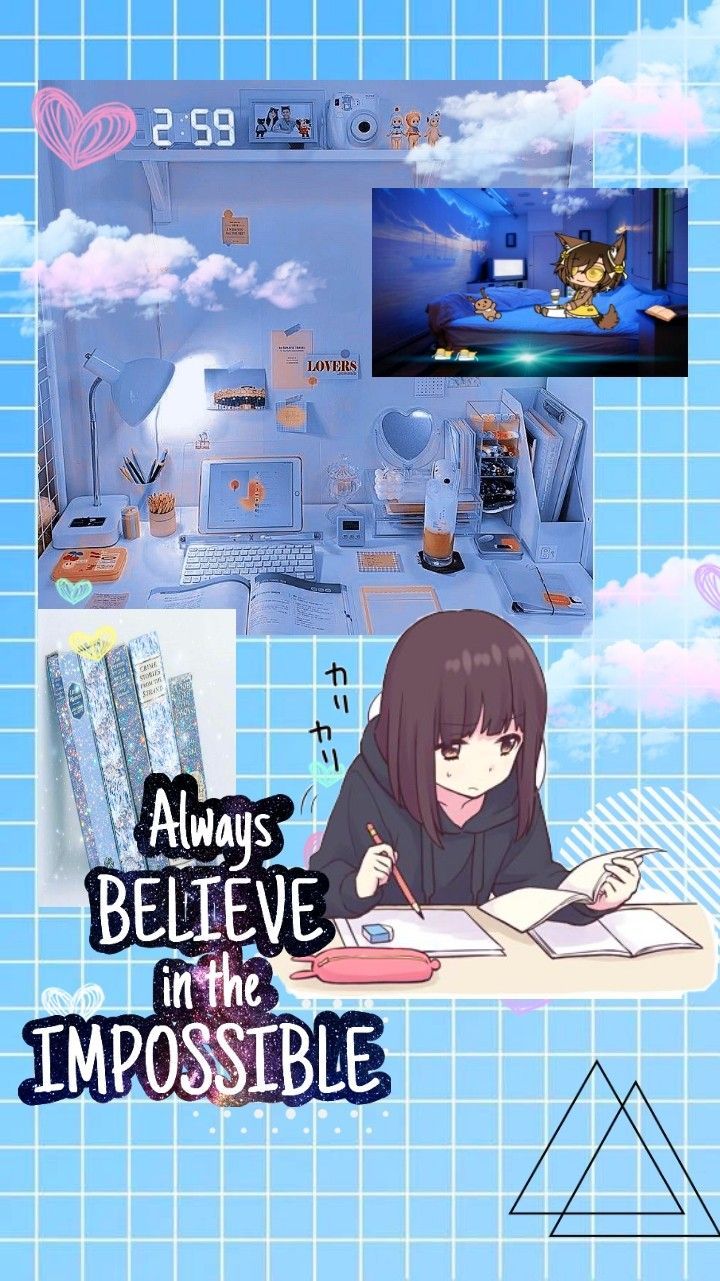 Always believe in the impossible - Blue anime, study