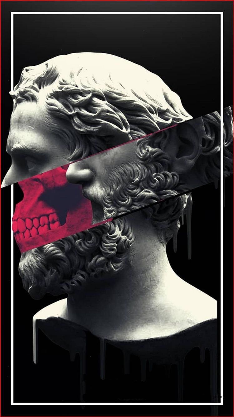 A poster with an image of the head and neck - Greek mythology, Greek statue