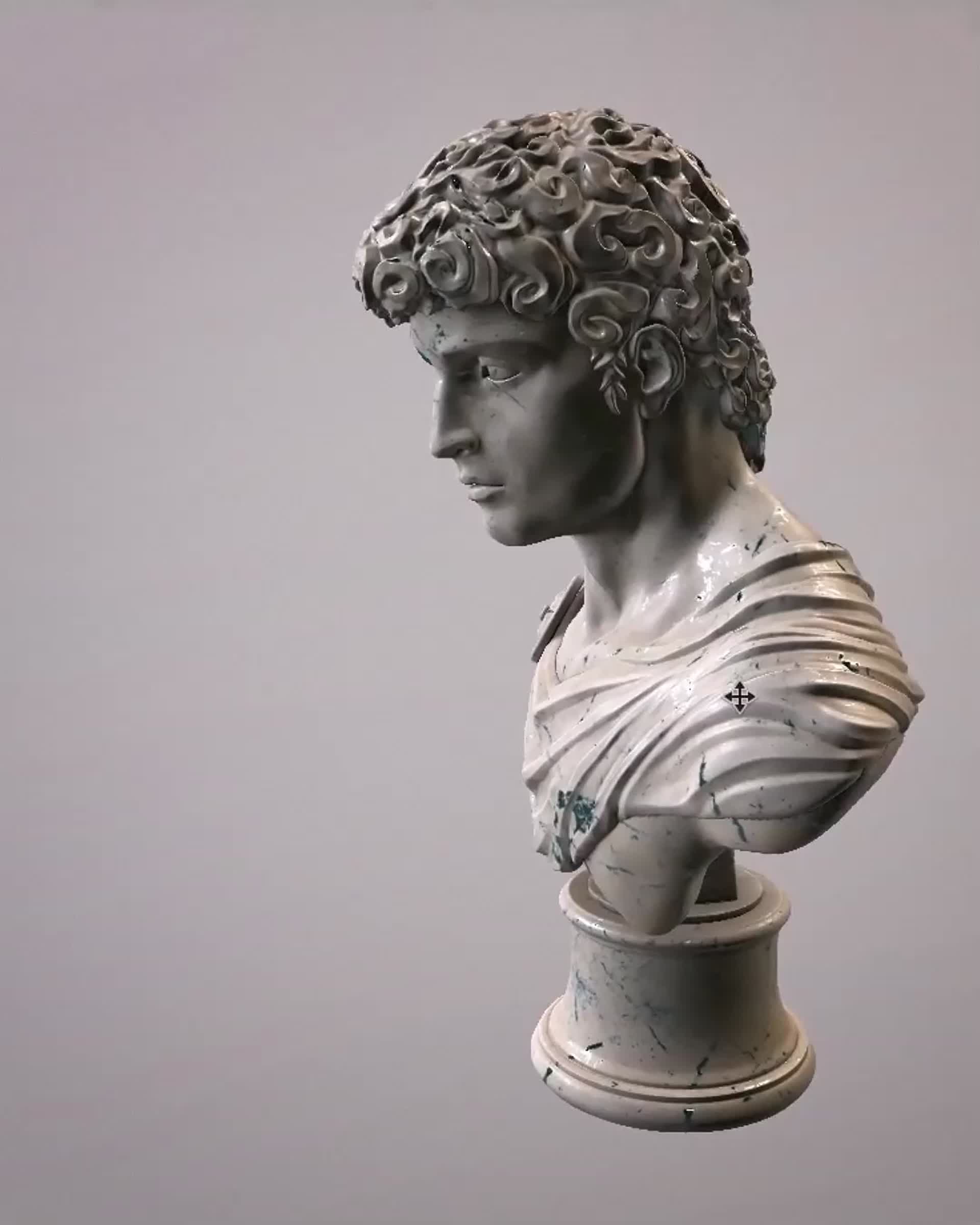 A bust of an ancient roman man - Greek statue