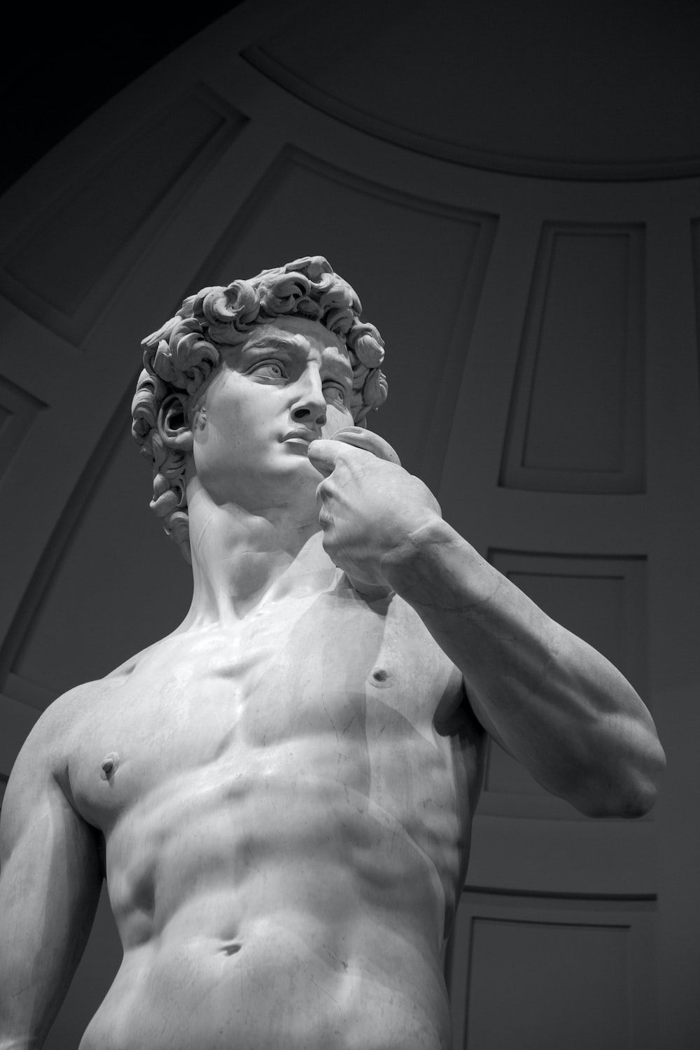 David is a statue of the biblical hero David, by Michelangelo, located in Florence, Italy. - Greek statue