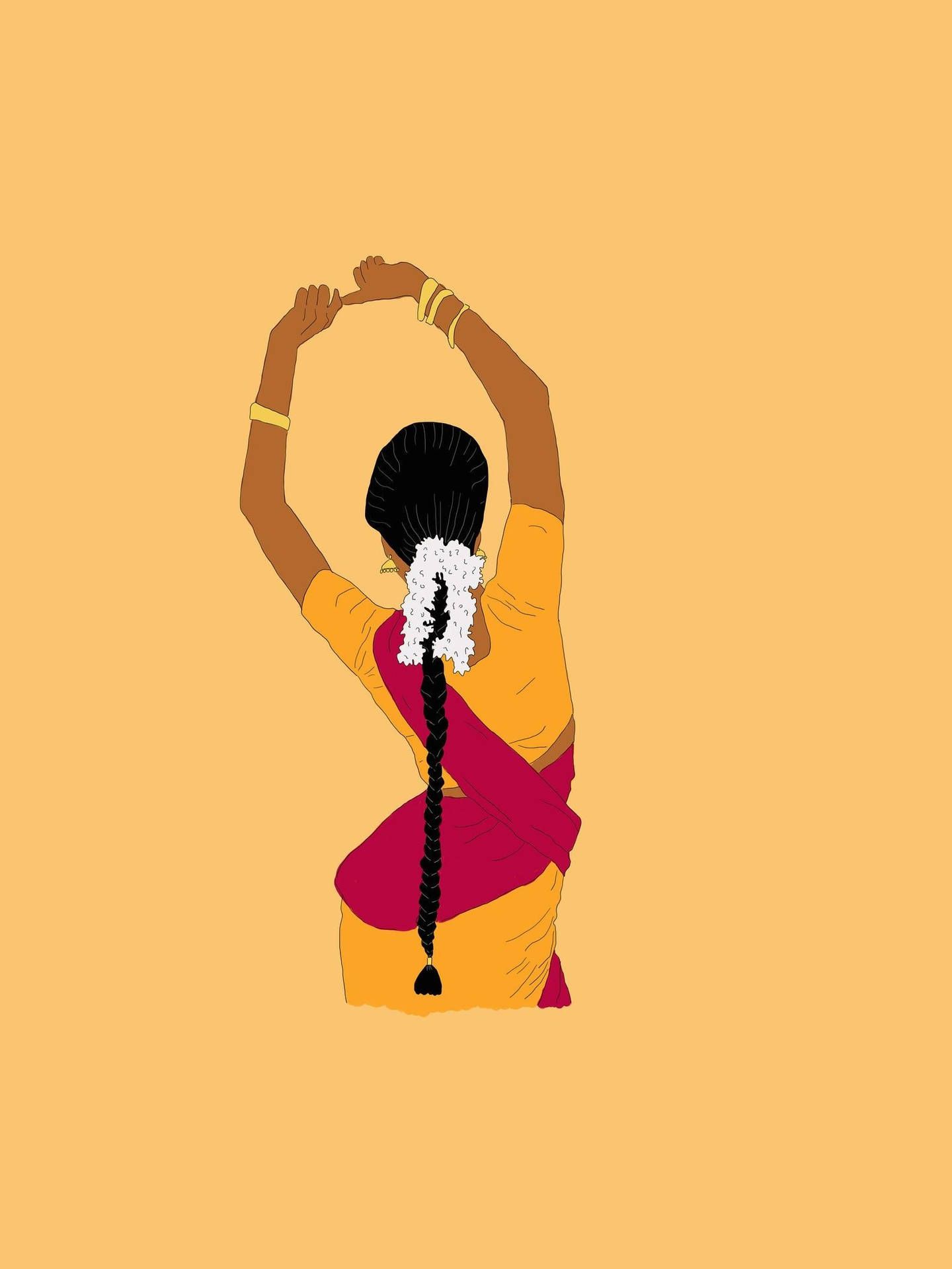 A woman in traditional indian clothing is dancing - Dance