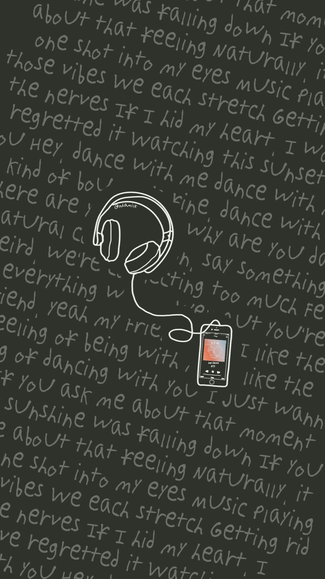 A poster with the words i am listening to music - Dance
