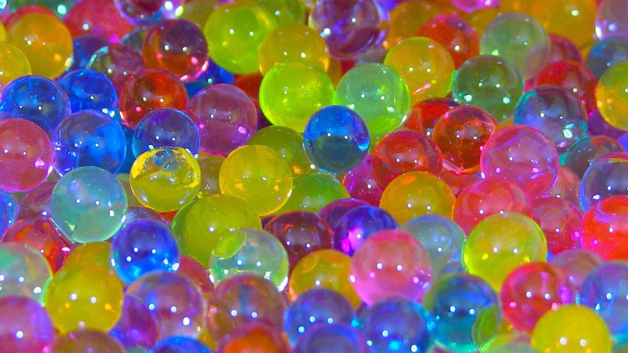 A pile of colorful water beads. - Kidcore