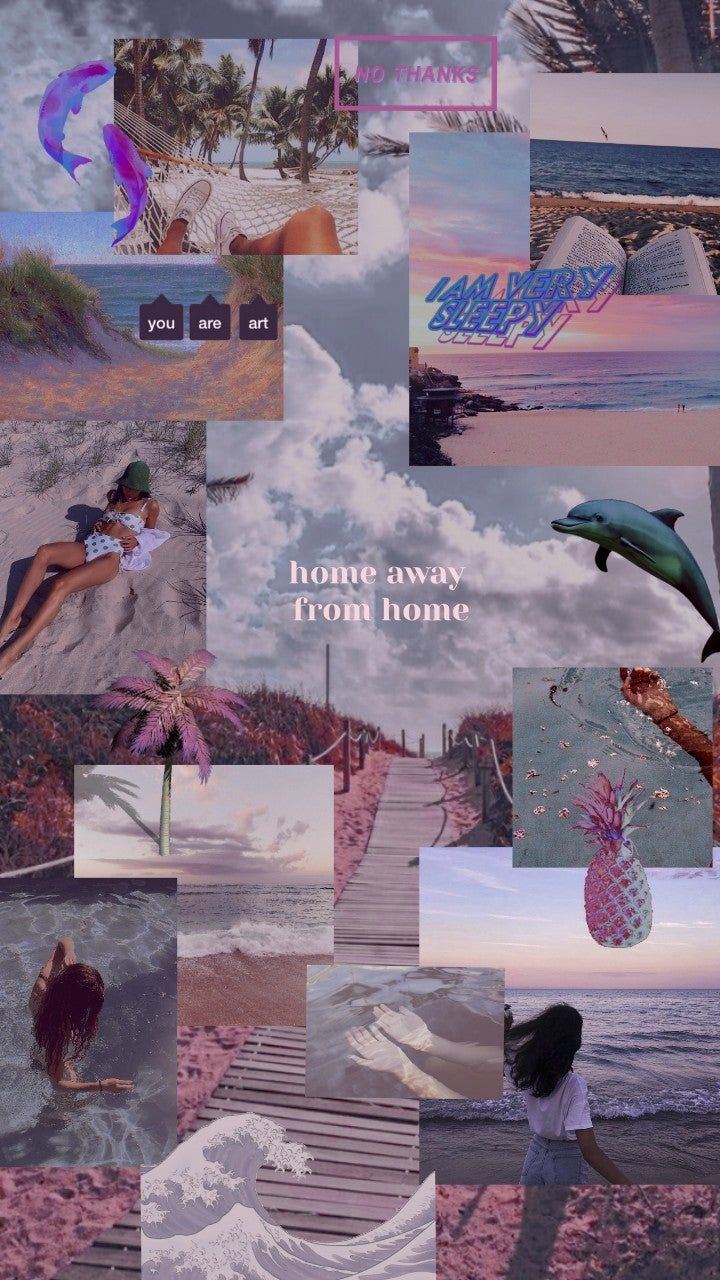 I make aesthetic wallpaper for my friends and I! I made this one this morning for a friend who misses the beach during this quarantine, feel free to use it. (OC)