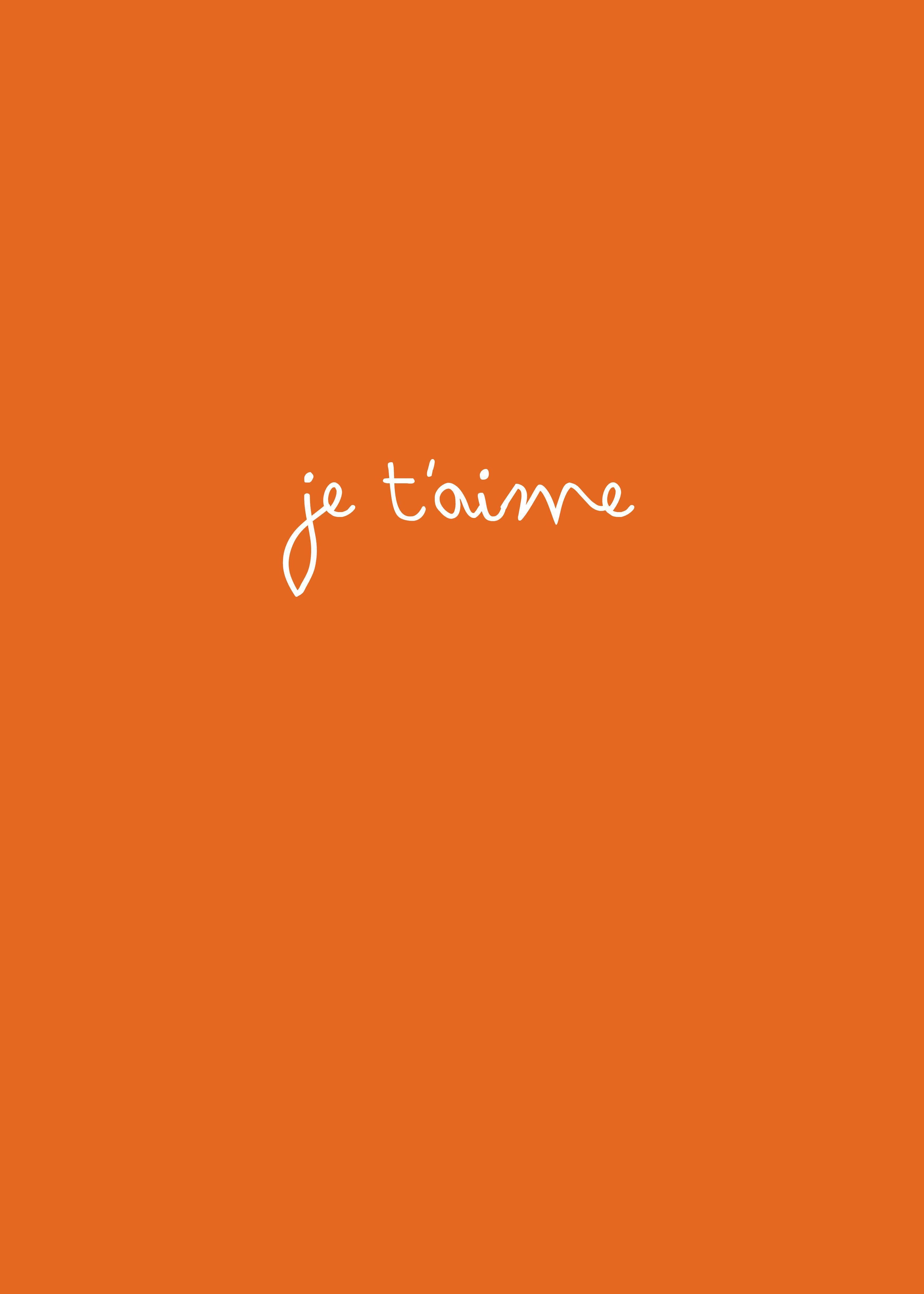 Download Pastel Orange Aesthetic Je Taime Wallpaper