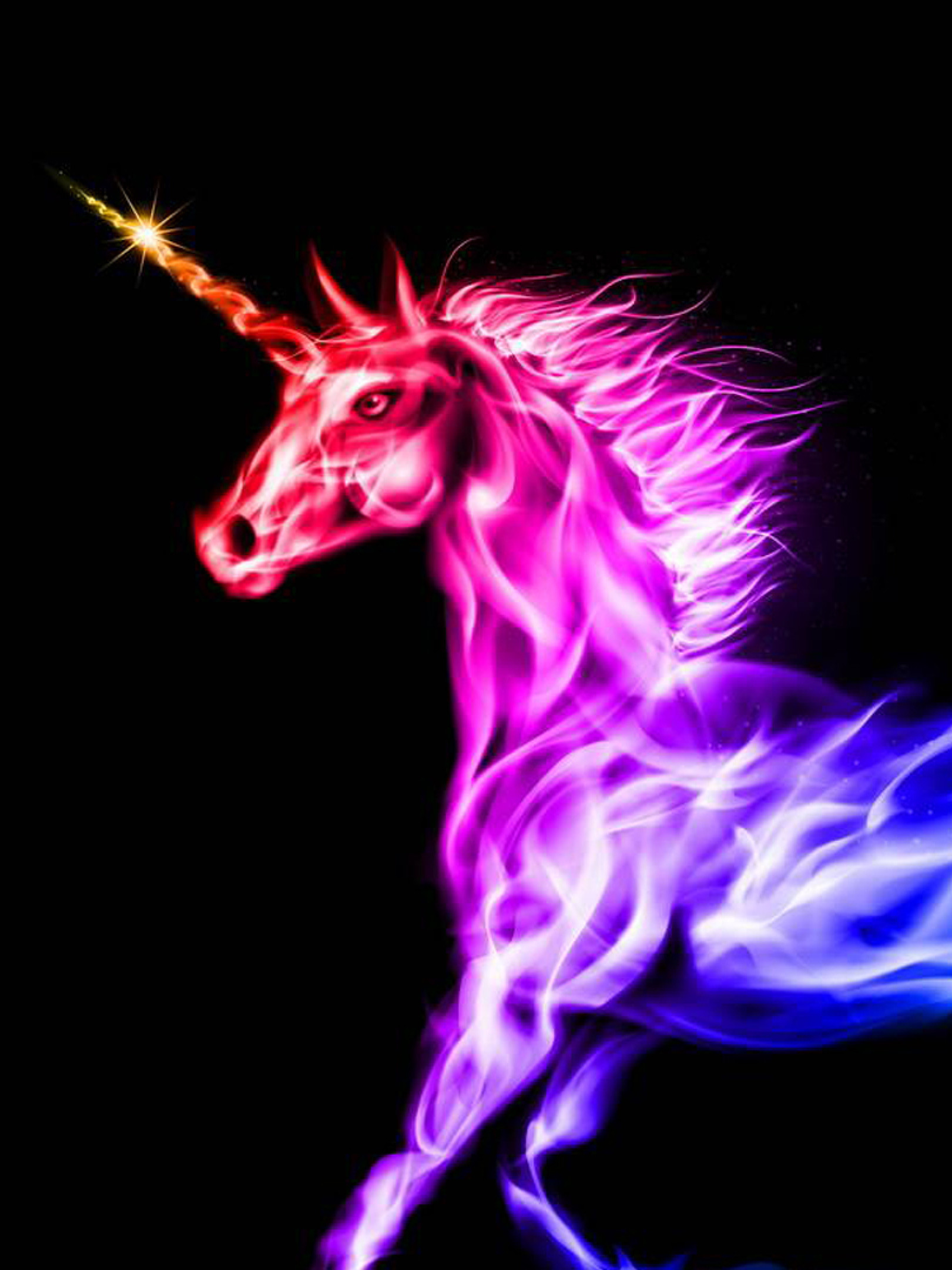 Colorful Neon Unicorn Horse 1620x2160 Resolution Wallpaper, HD Artist 4K Wallpaper, Image, Photo and Background