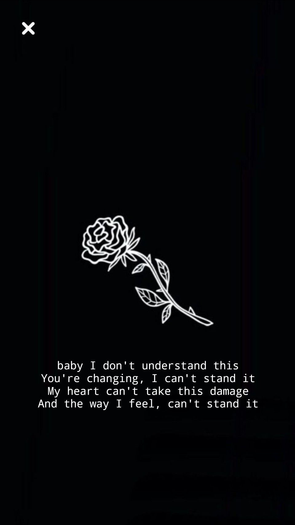 A rose with lyrics on it - XXXTentacion, depressing, depression, sad