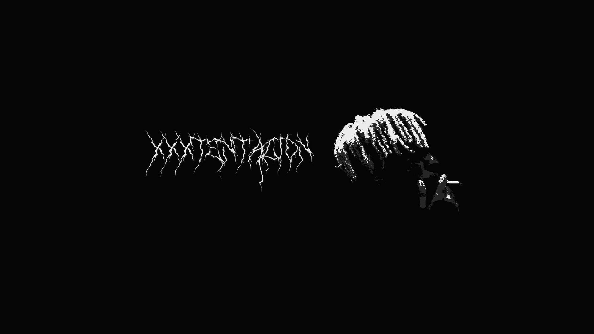 The person, black and white wallpaper - XXXTentacion