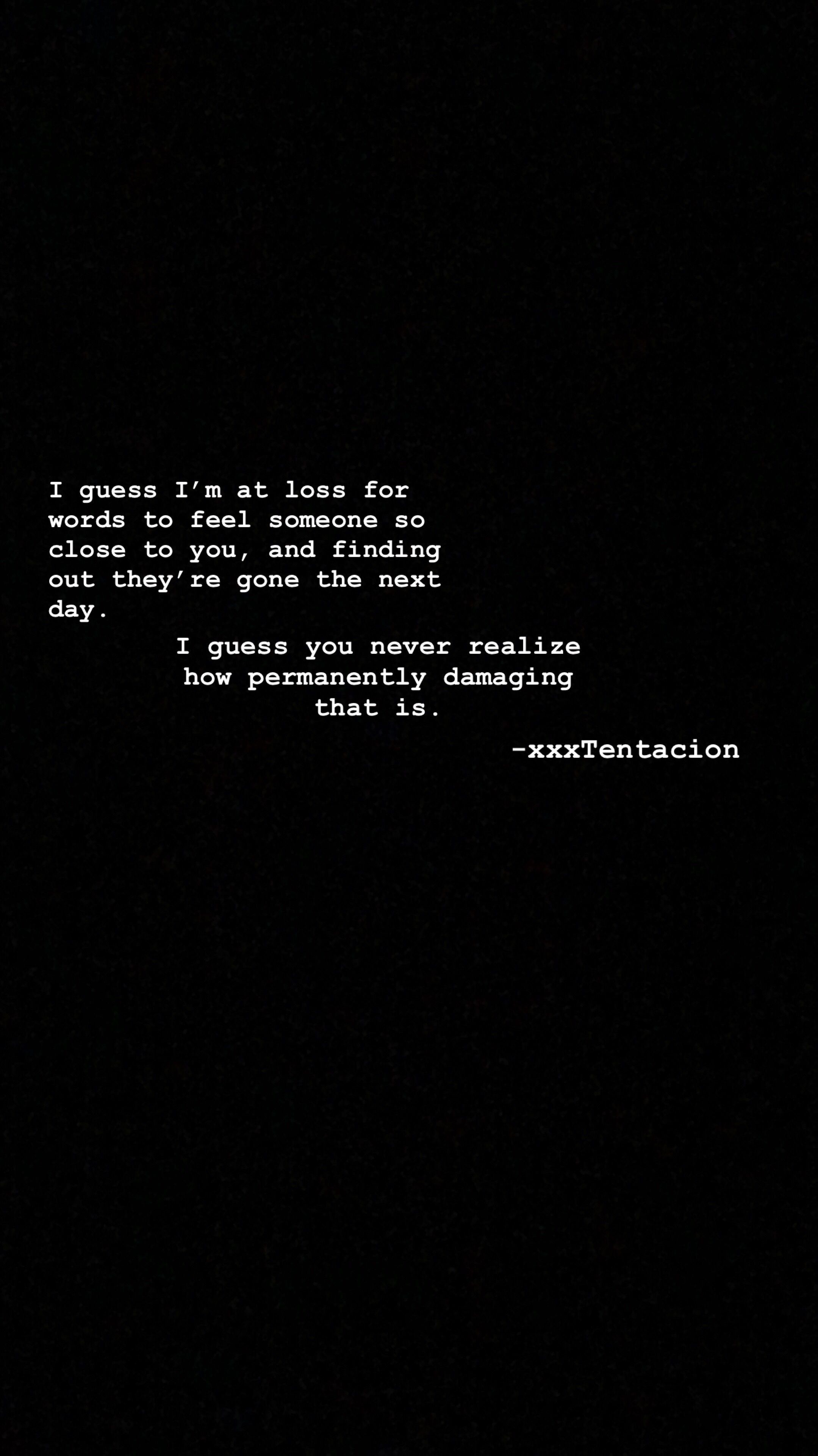 A black screen with text that reads, ``i'm not afraid of death - XXXTentacion