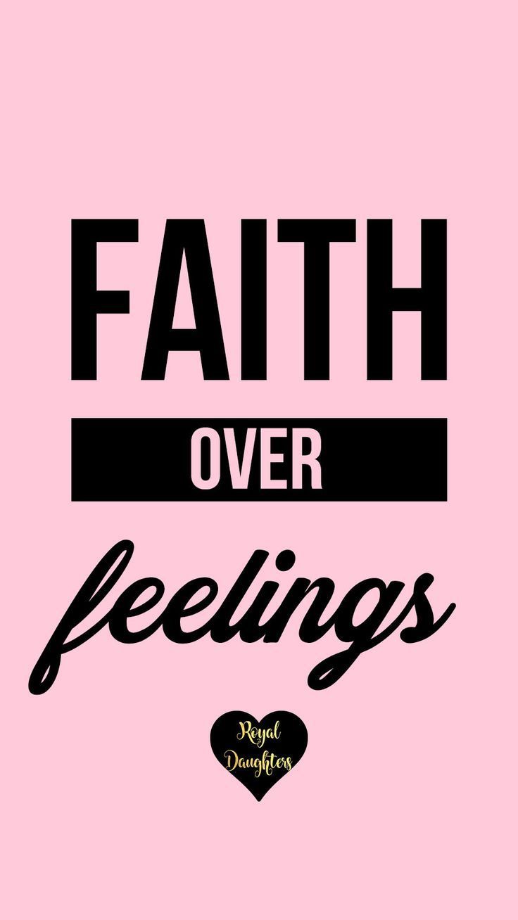 Faith over feelings pink poster - Christian