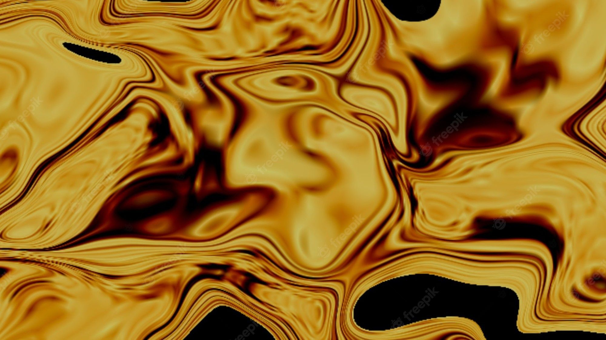 Premium Photo. Liquid gold flows down gold shimmers in the light premium photo