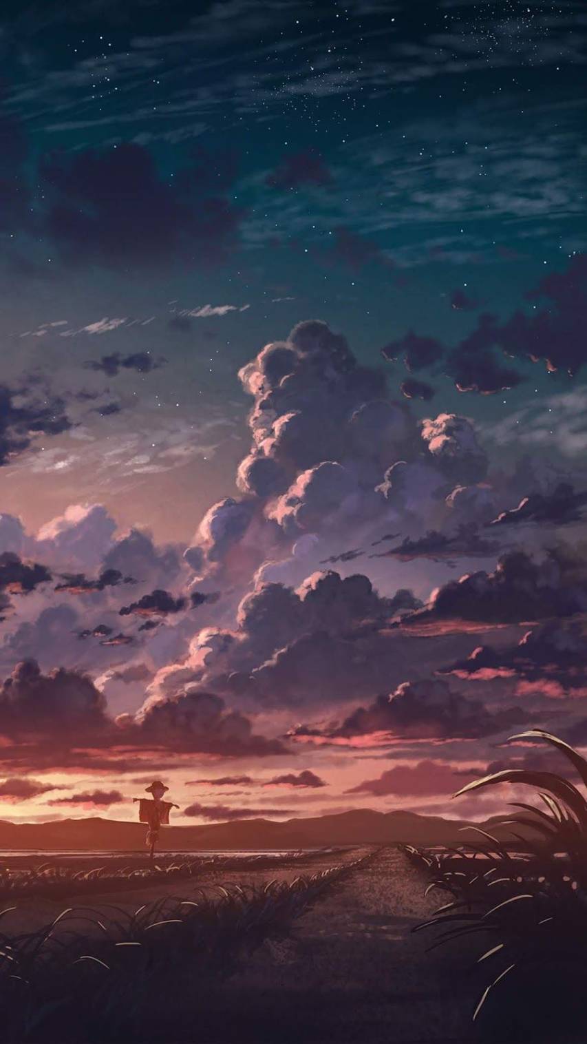 Anime Sunset Background Image