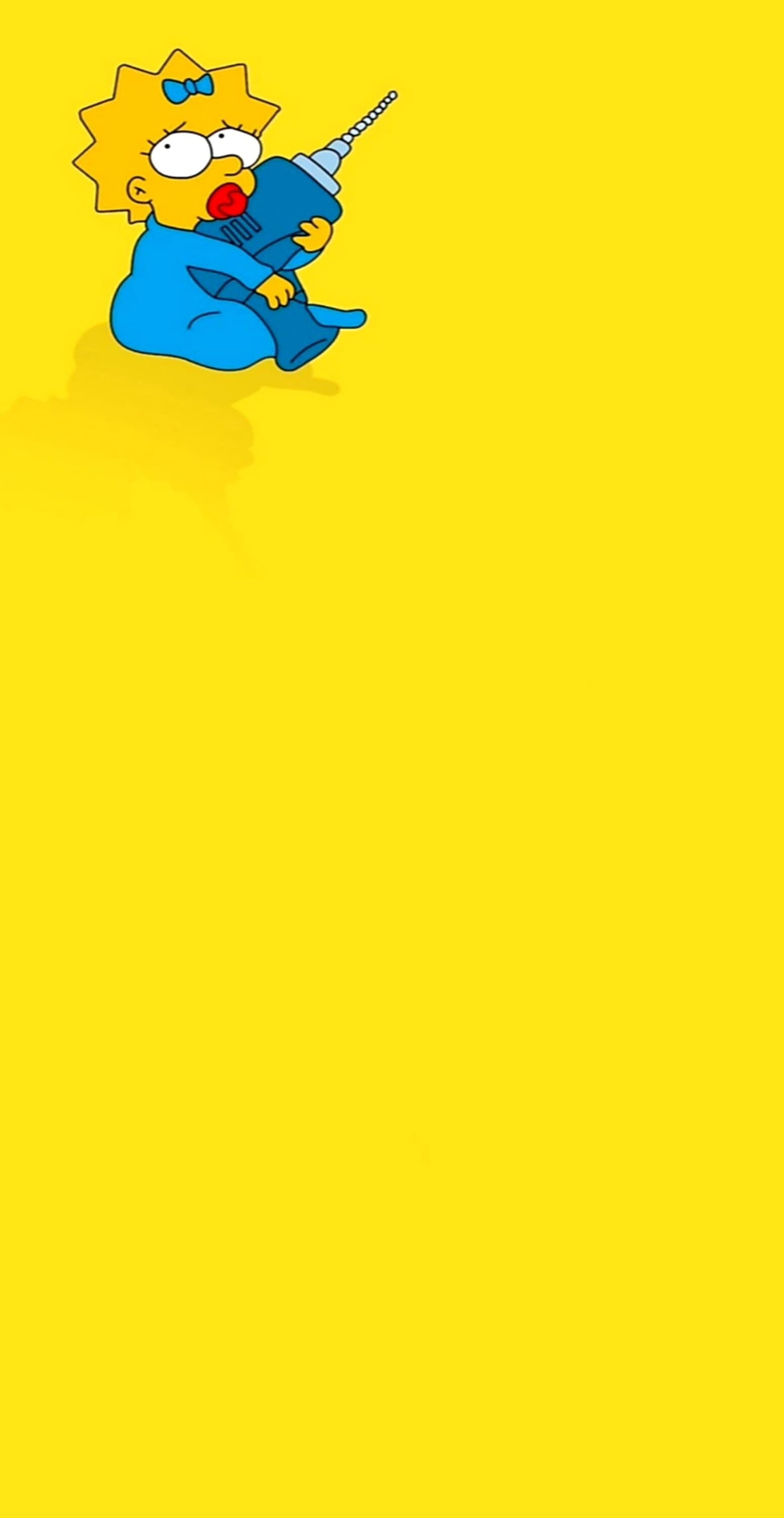 Cute Yellow Simpsons wallpaper for iPhone HD