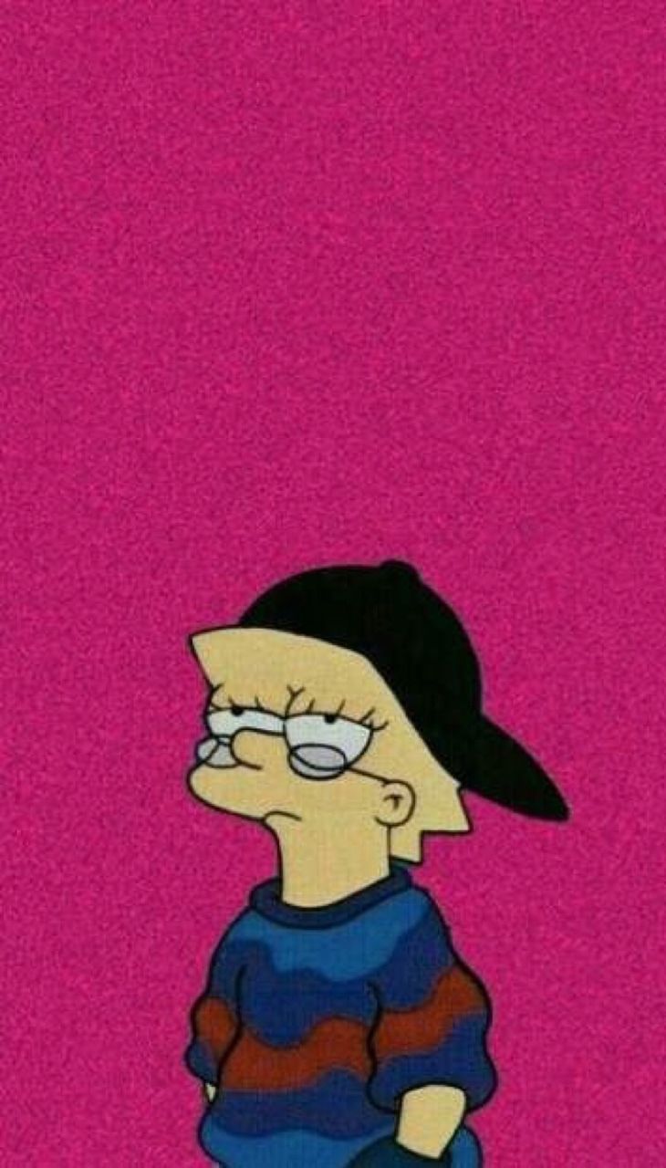 Lisa Simpson with a black hat - The Simpsons