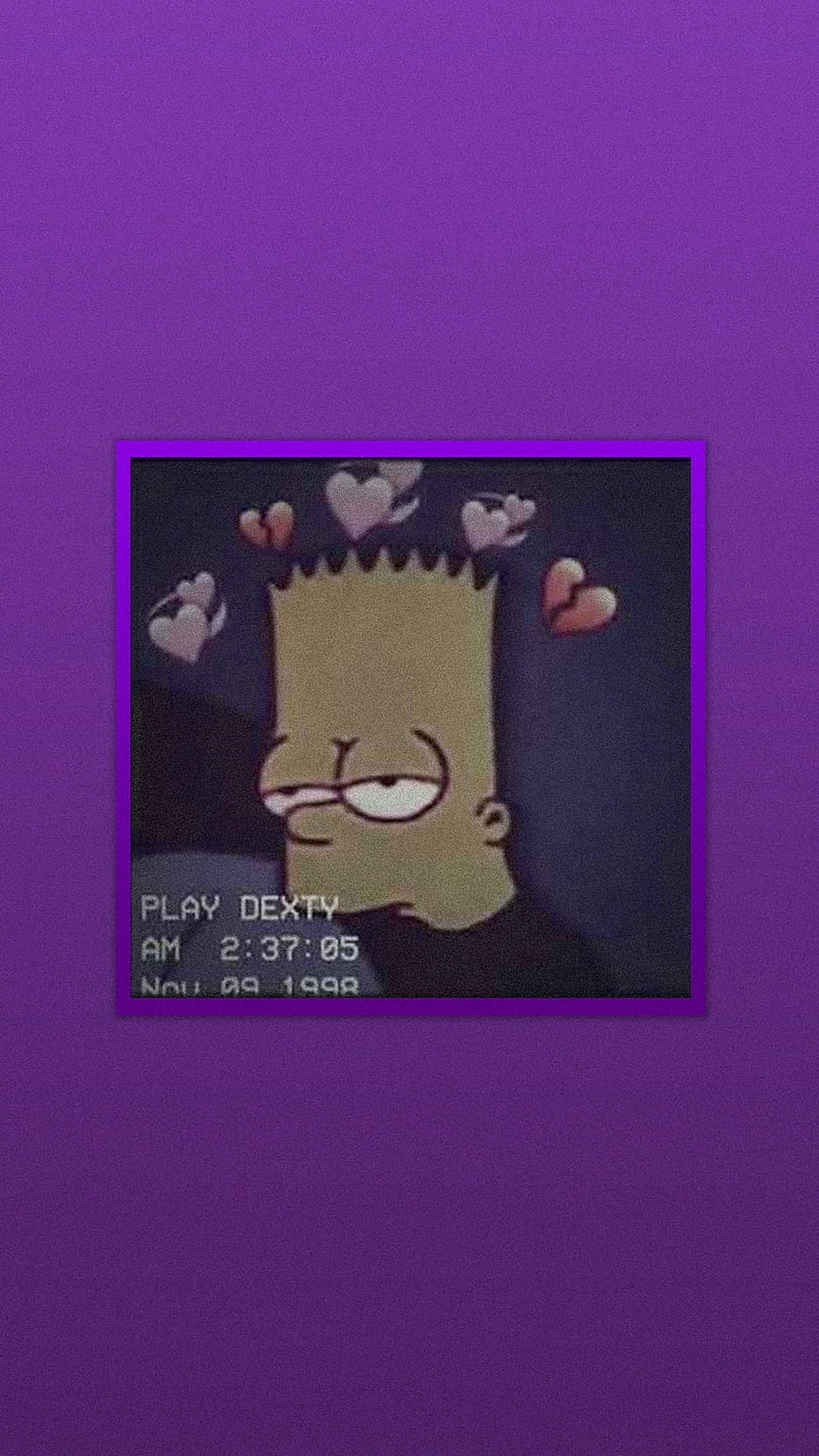 A purple background with the simpsons on it - The Simpsons