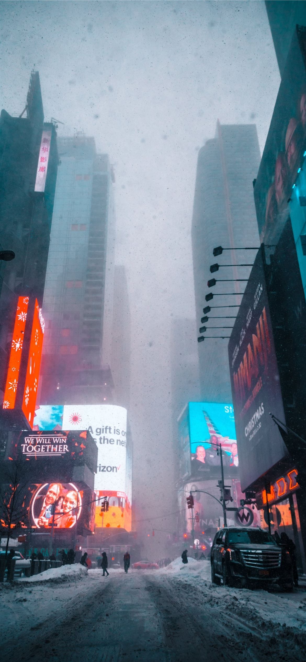 Times Square in the snow - New York