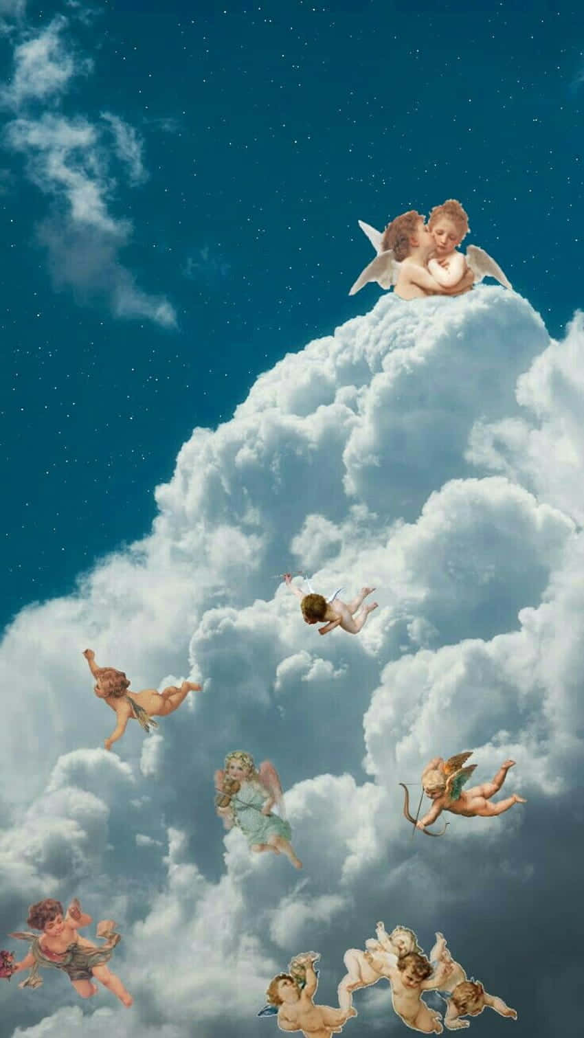 Download Angel Aesthetic Clouds Wallpaper