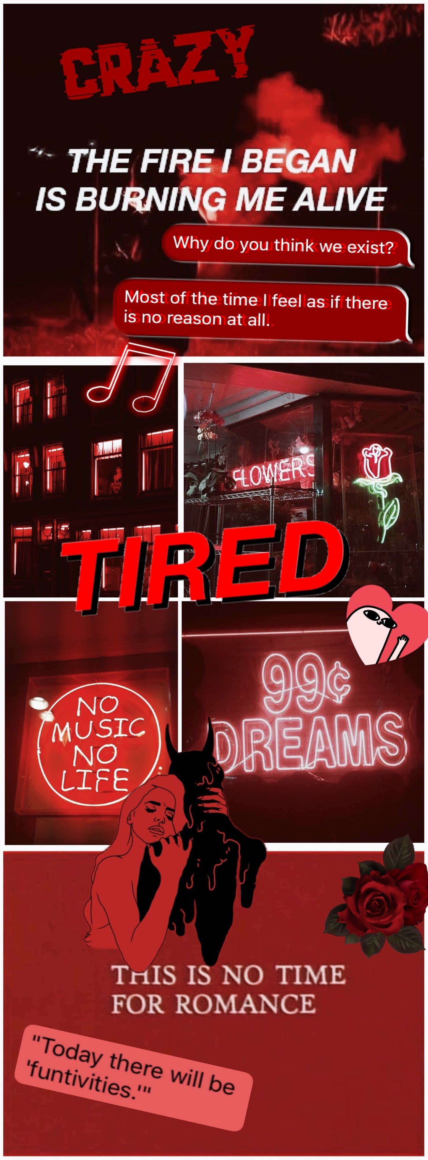 A poster with the words tired on it - Blood