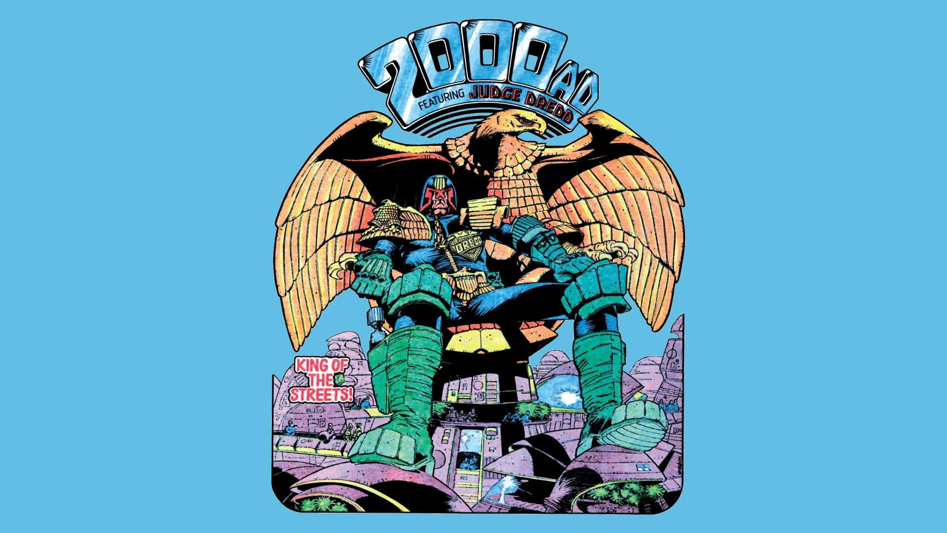 The cover of a comic book featuring an eagle and two people - 2000s
