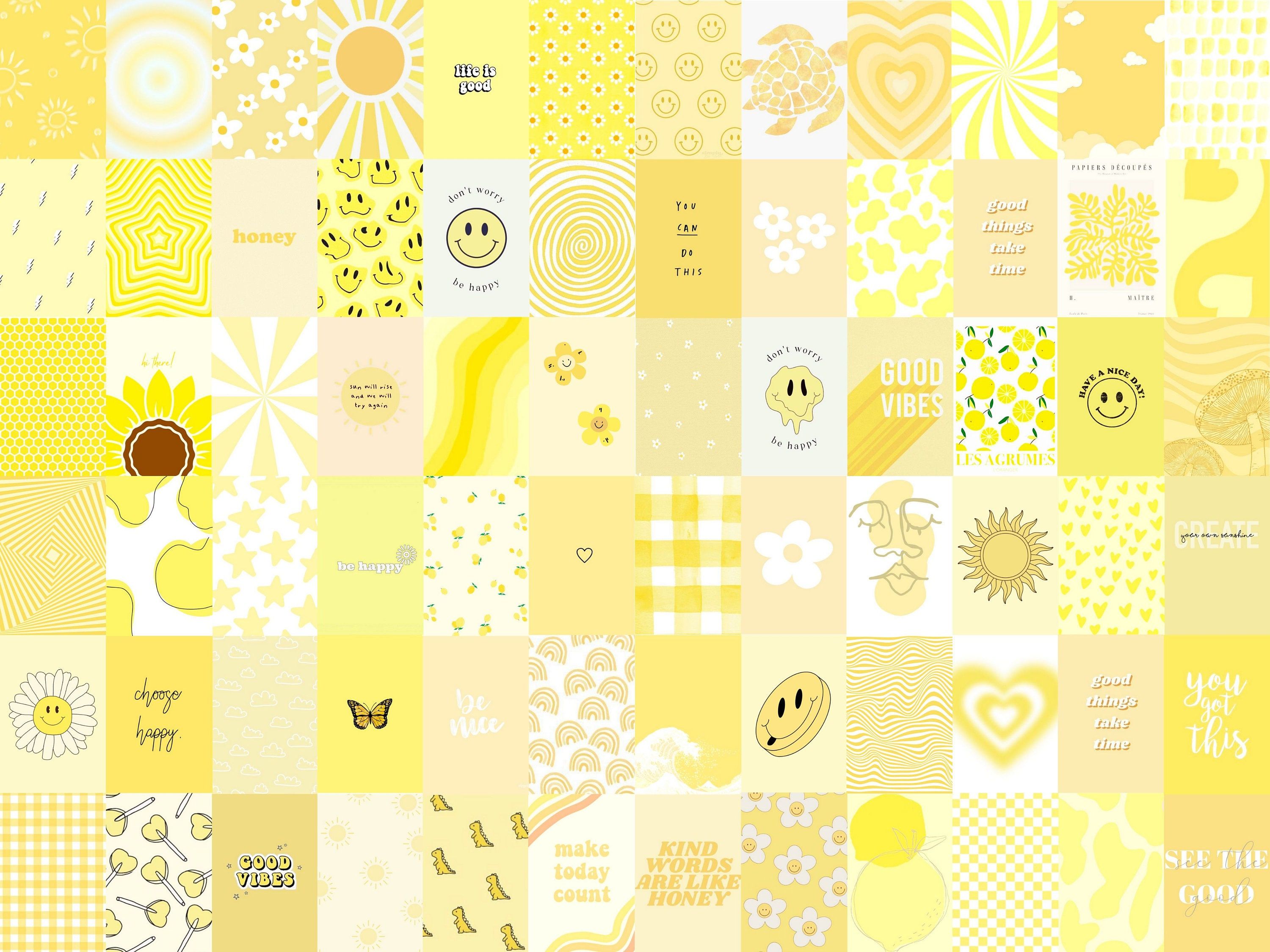 Yellow Danish Pastel Collage Kit Yellow Wall Collage