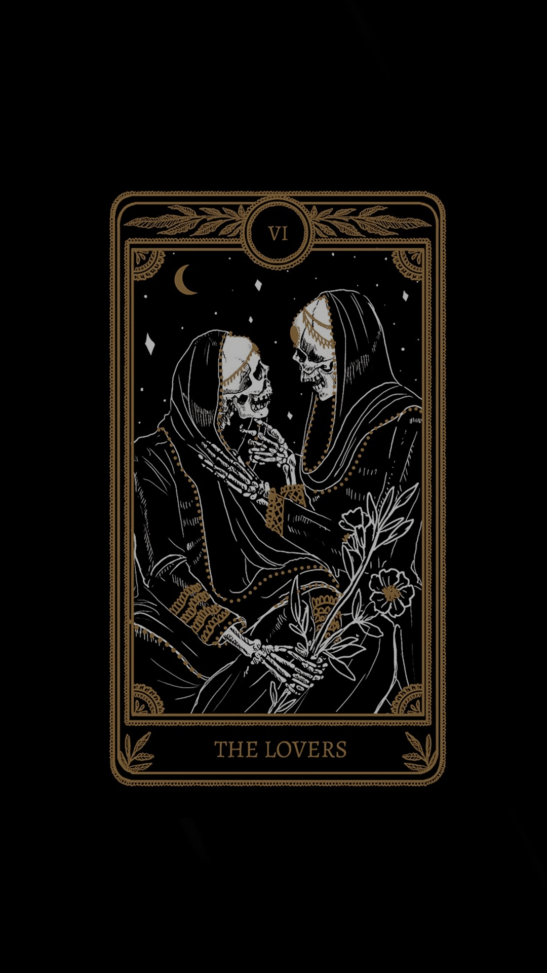 The lovers tarot card - Gothic