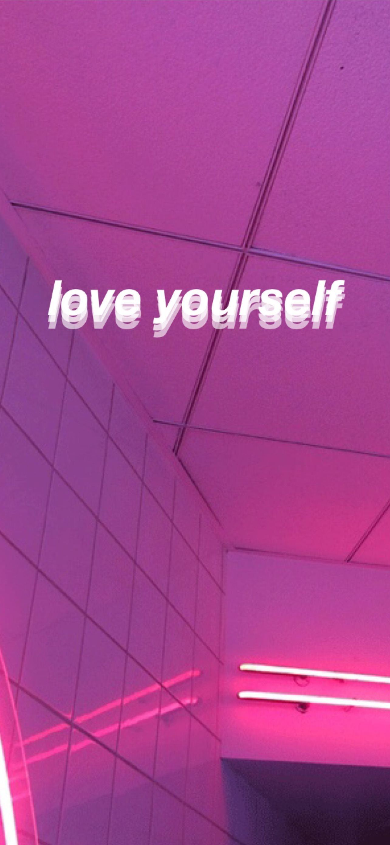 Aesthetic pink and purple background with the words 