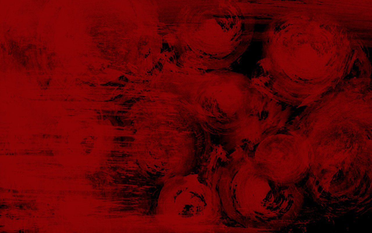 Red and black abstract art of a group of fruit - Blood