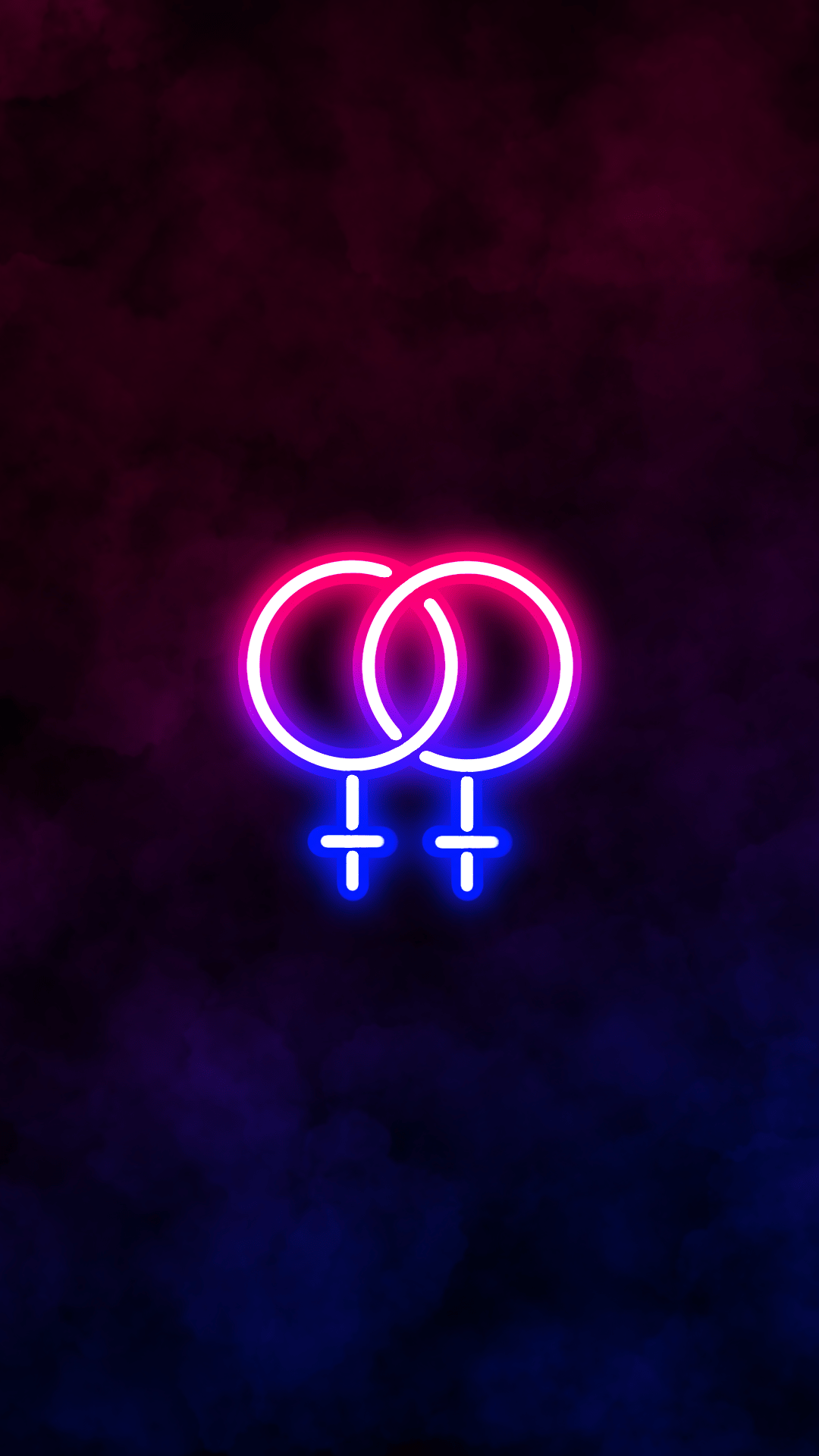 A neon sign with two people holding hands - Gay, pride