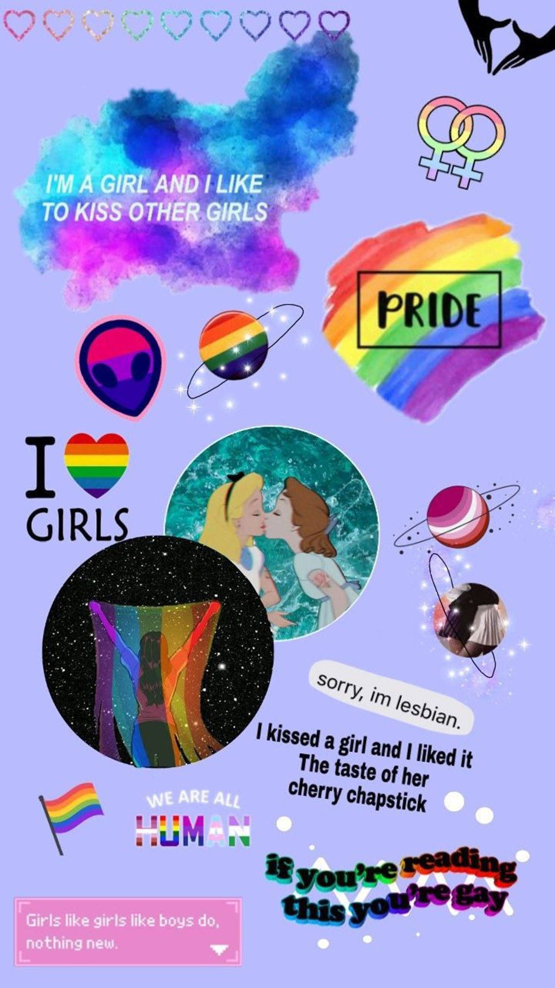 Download Lesbian Aesthetic Purple Background Wallpaper