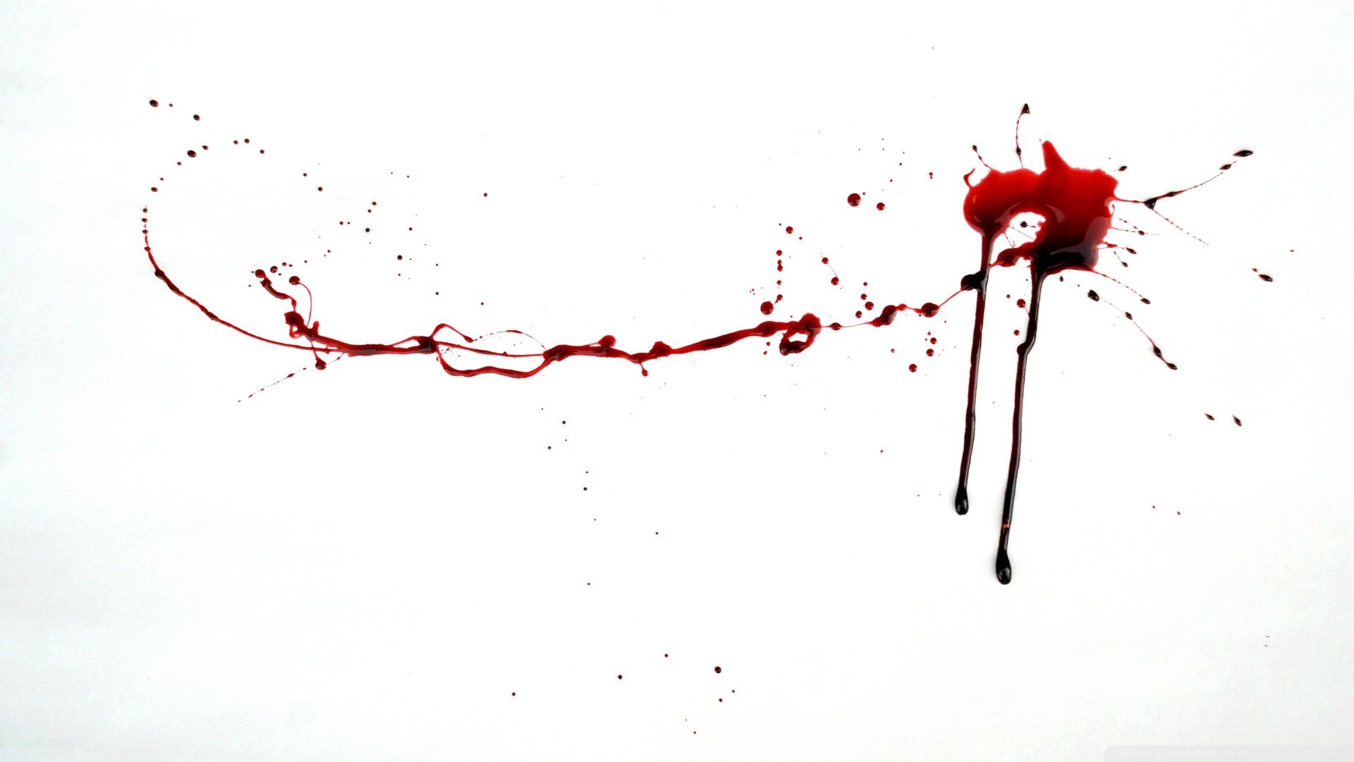 A red and black painting of blood - Blood