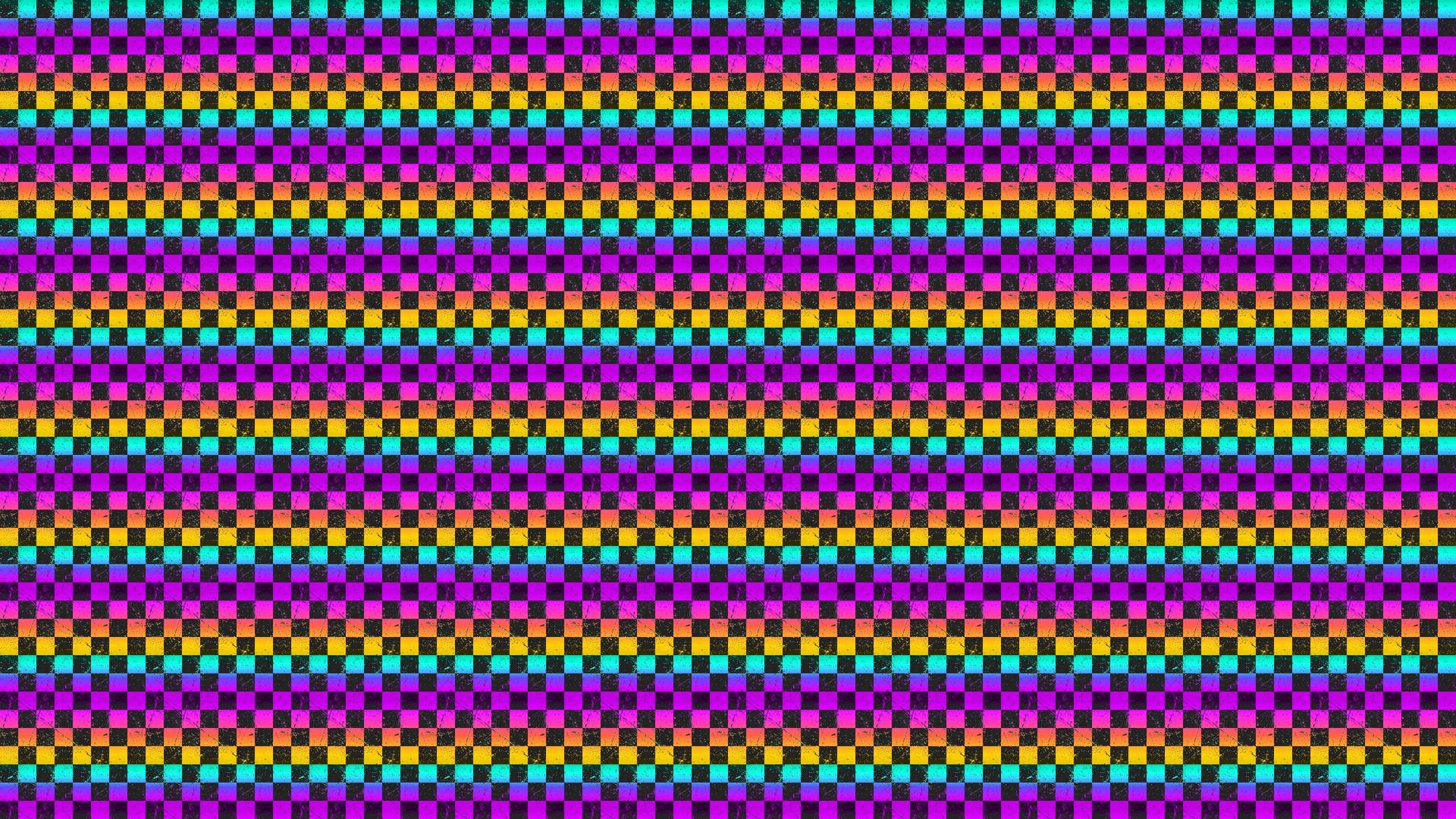 A colorful pattern with squares and rectangles - Grunge, checkered
